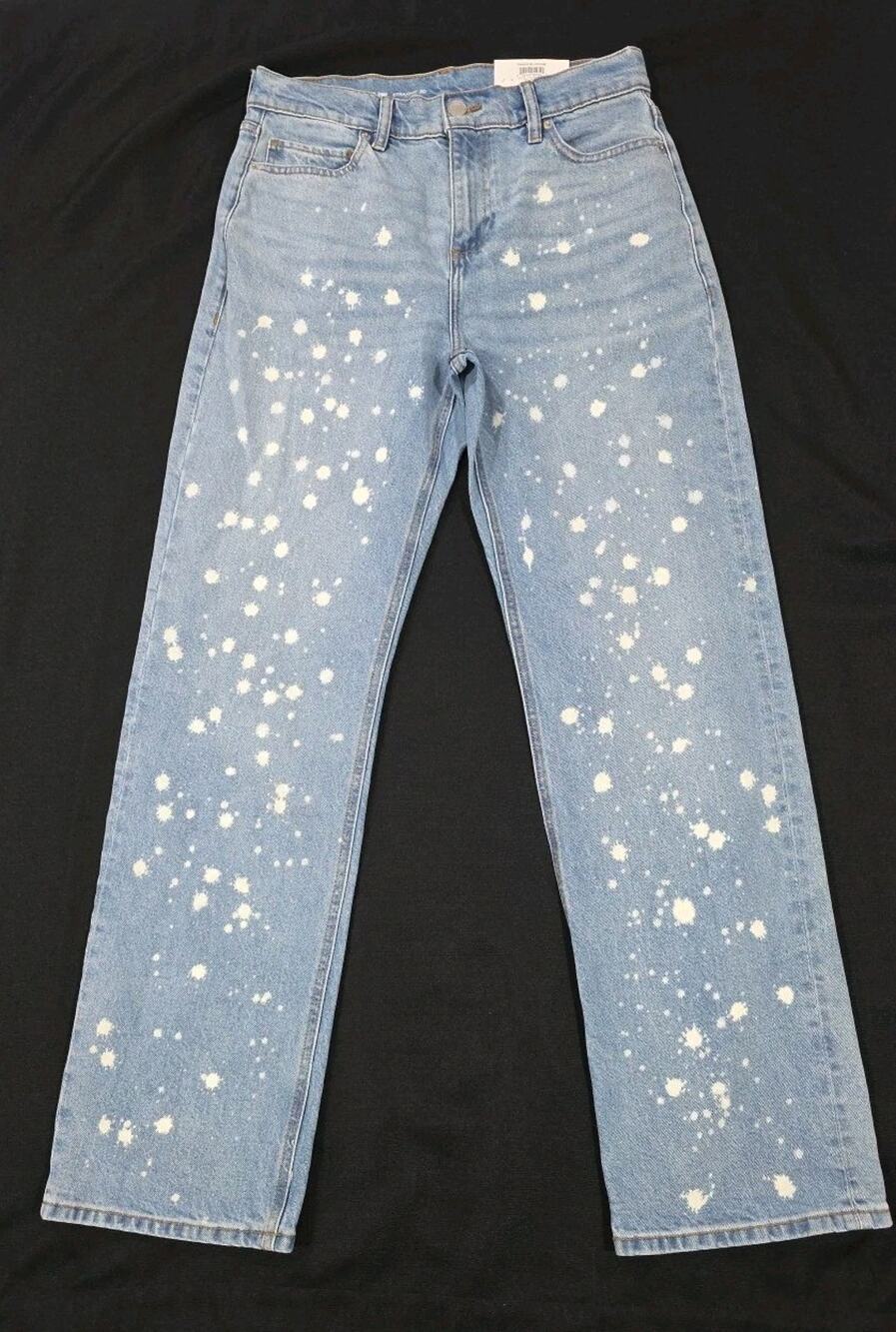 Mode of One Men's Straight Fit Jeans 30 (32) x 32.5 Bay Ridge Bleach Spot NWT